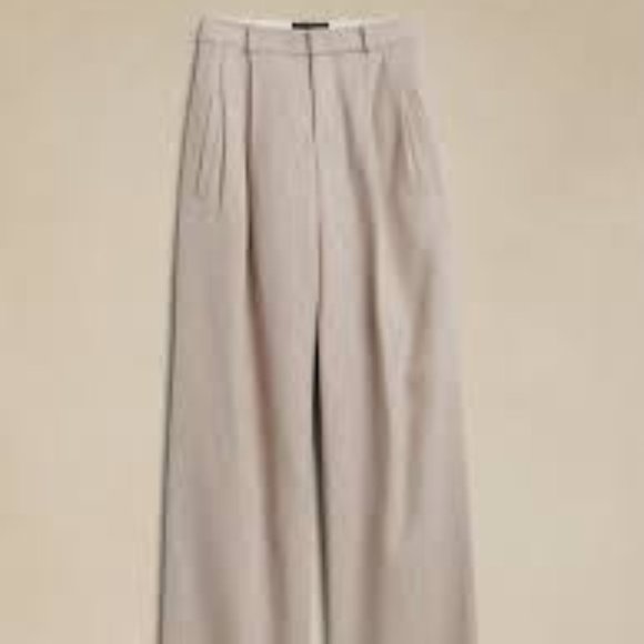 NWT Current Collection BANANA REPUBLIC Norfolk Wide-Leg Linen-Cotton - Picture 2 of 8